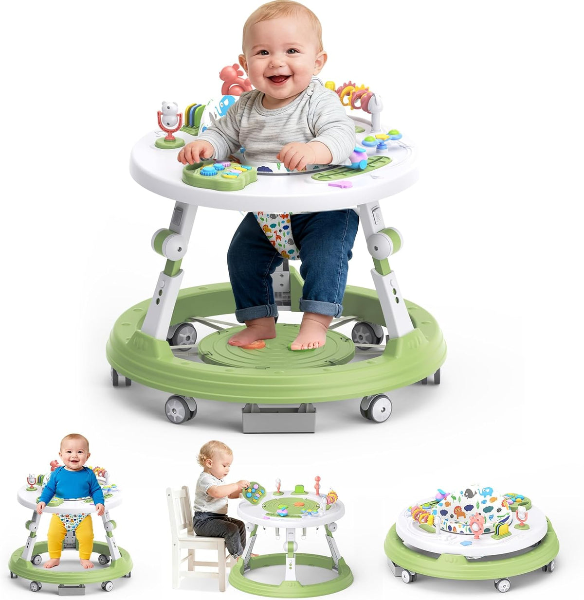 Magthic 4-In-1 Foldable Baby Walker front view