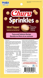 Nutritional information on the back of Inaba Churu Sprinkles package