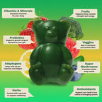 Gruns Adult Greens Gummies Sugar Free Multivitamin & Prebiotic Fiber, 28 ct - Image 3