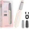 Generic electric foot callus remover front view showing the sleek white handle and charging port.