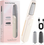 Generic electric foot callus remover front view showing the sleek white handle and charging port.