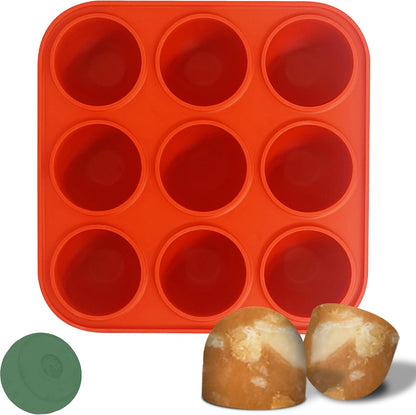9-Cavity Silicone Frozen Dog Treat Mold with Lid for Woof Pupsicle & Power Chewer Pupsicle XL 75 lbs and Up, Reusable Frozen Dog Treat Tray Mold for Pupsicle Toy - Image 11