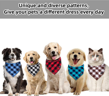 Gofshy buffalo plaid dog apparel close up view of durable straight alignment stitching