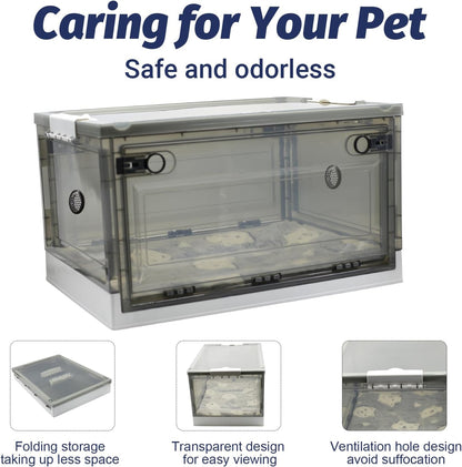 REDDOUDOU pet incubator box with padded cotton mat for newborn kitten care