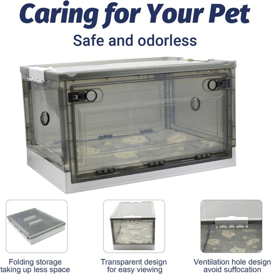 REDDOUDOU pet incubator box with padded cotton mat for newborn kitten care