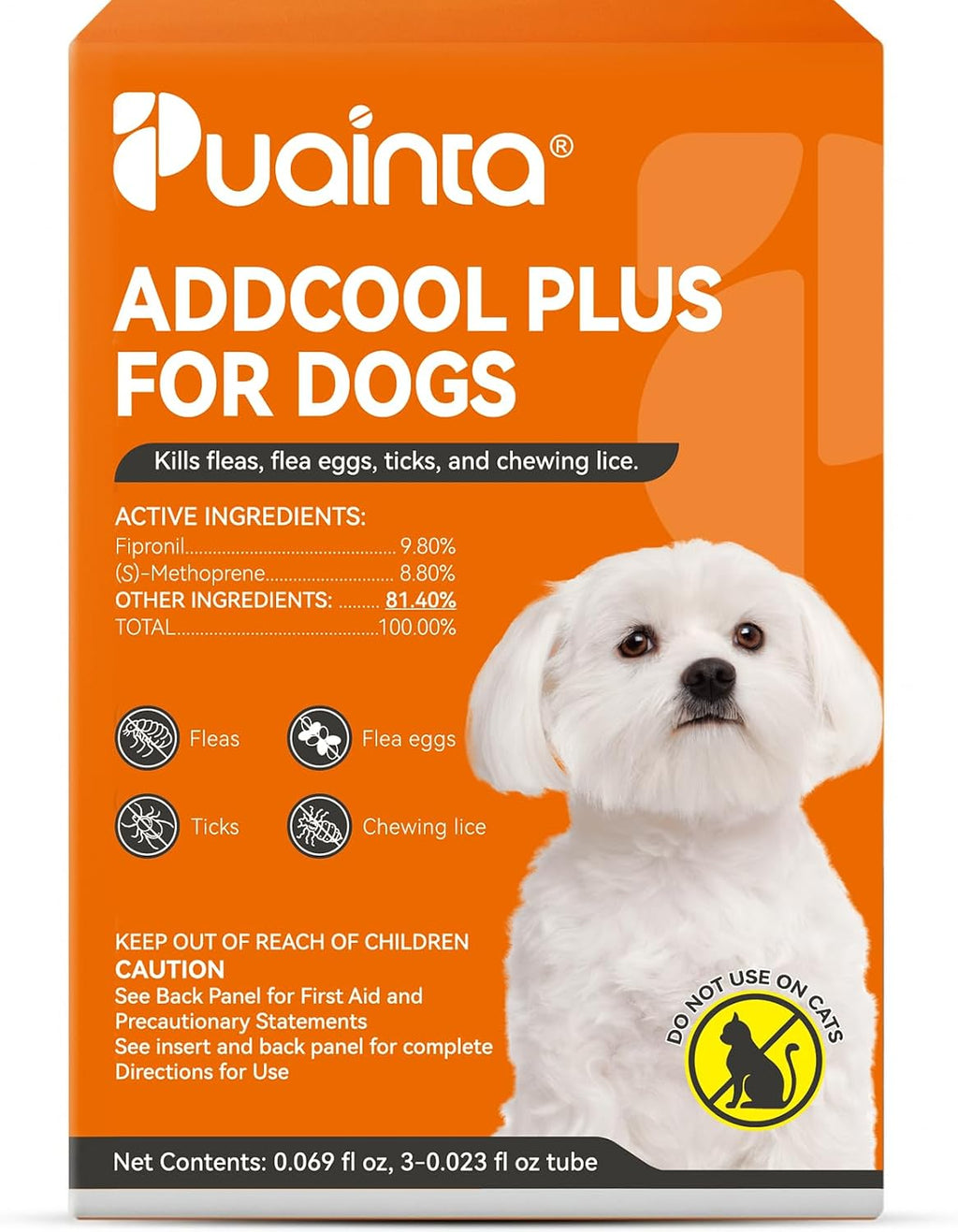 PUAINTA Addcool Plus Flea and Tick Prevention for Cats & Kittens, Professional Topical Treatment, 3 Monthly Doses, Fast-Acting Waterproof Cat Flea Drops - Image 10