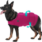 Meifsou dog anxiety vest front view rose red