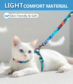 Halypet adjustable morandi green cat harness set for outdoor training