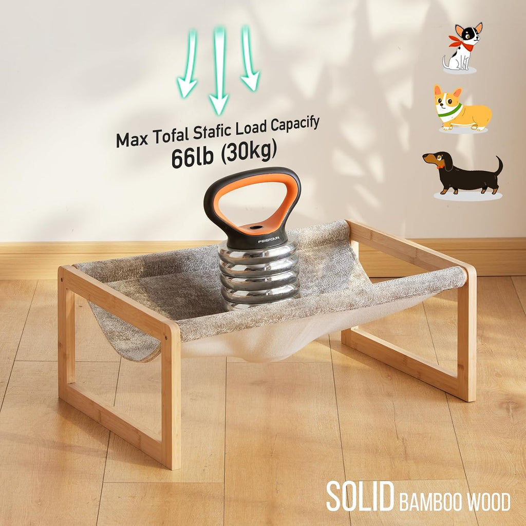 Components of Kiplant elevated cat bed before assembly