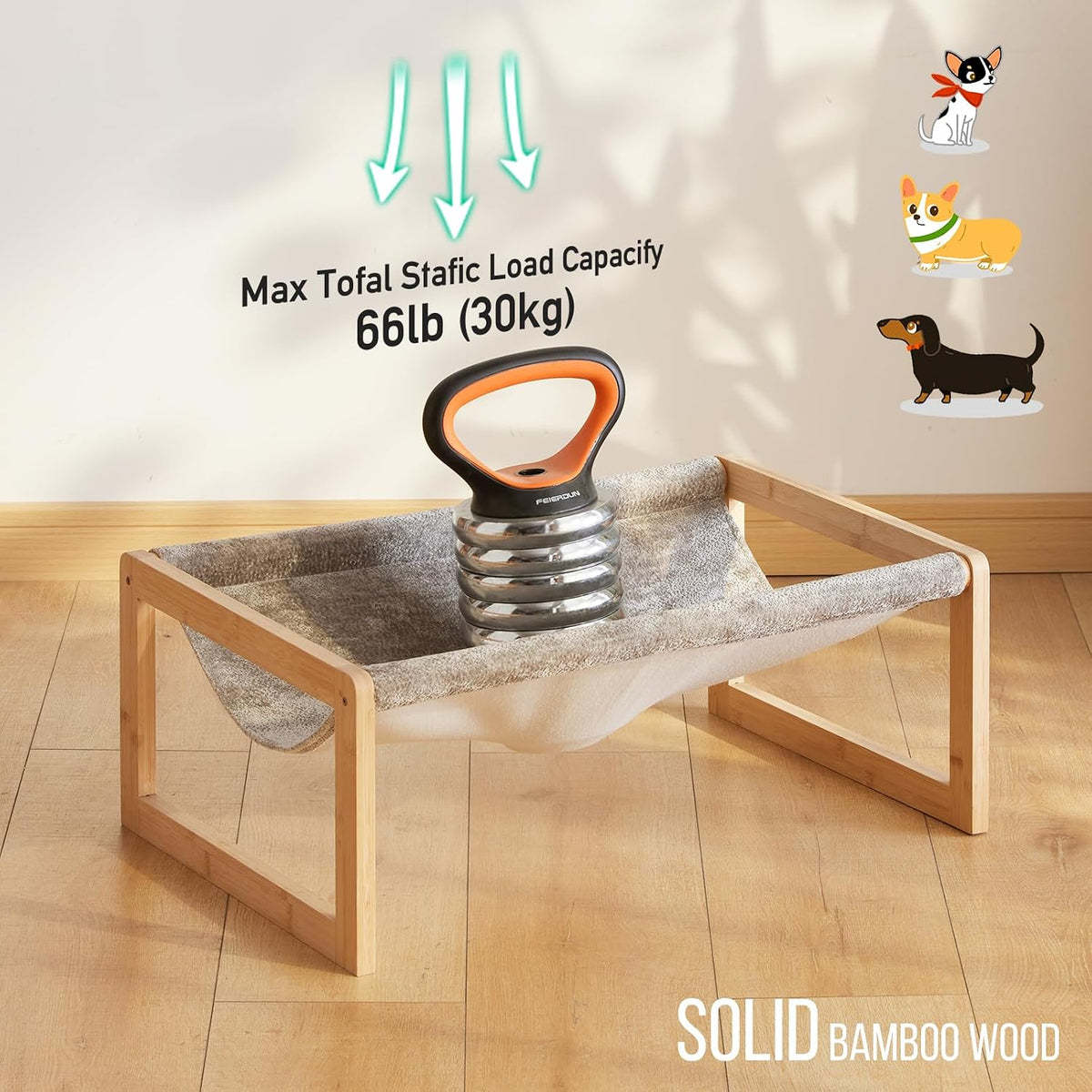 Components of Kiplant elevated cat bed before assembly