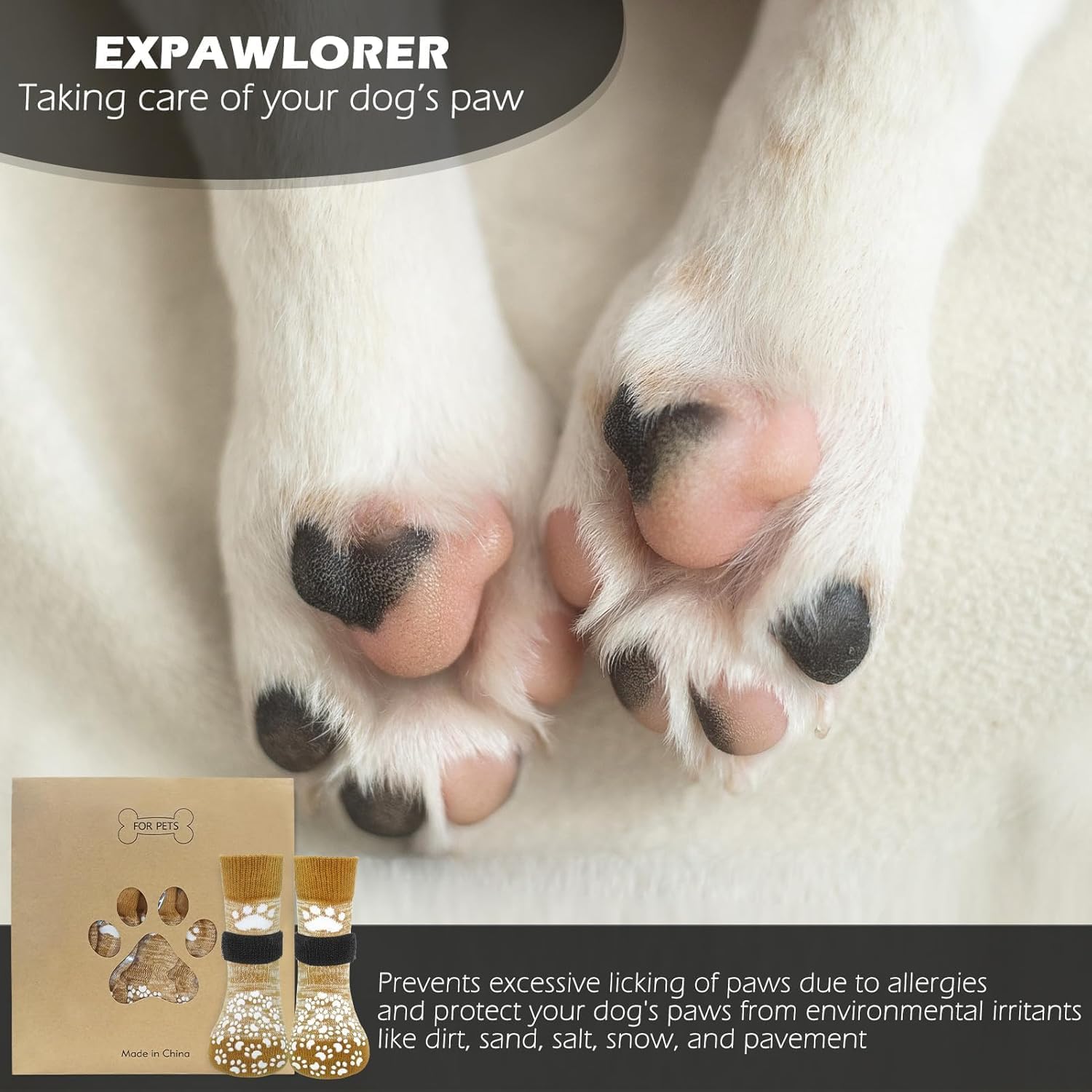 Breathable knit fabric texture of dog booties