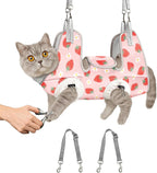 Supet Cat Grooming Hammock Harness for Nail Trimming, Cat Grooming Hanging Sling for Nail Clipping, Pet Restraint Holder for Cutting Nails, Medicine, Ear & Teeth Cleaning, Eye Care (Grey M) - Image 9