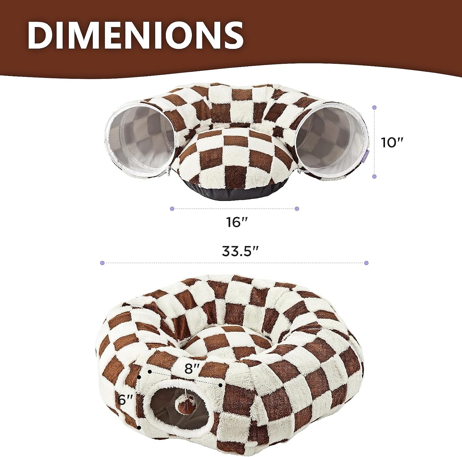 DFENGDF interactive pet playground showcasing the detachable plush jacquard sherpa material close up