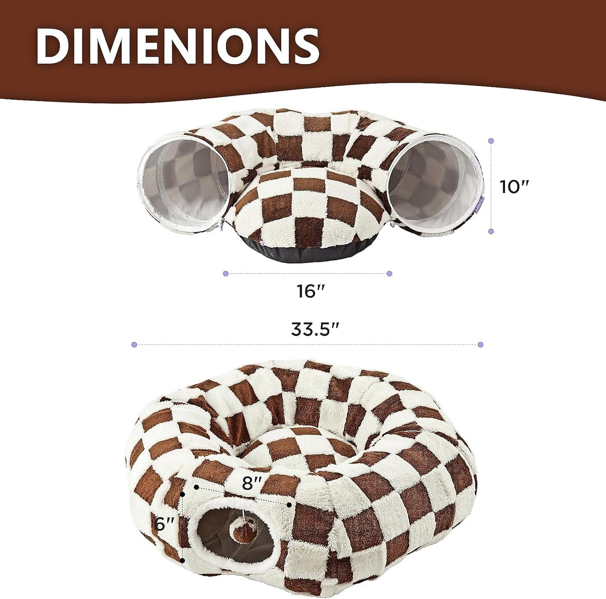 DFENGDF interactive pet playground showcasing the detachable plush jacquard sherpa material close up