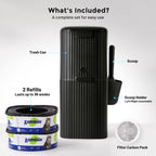 Zomisia cat litter trash can with hands-free lid open