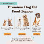 Wild caught Alaskan salmon oil liquid dispenser for itchy skin relief in dogs