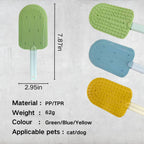 Generic cat brush for shedding with integrated water spray bottle side profile