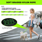 Lynxking no pull training leash detail on the comfortable anti hand burn cushioned handle loop.