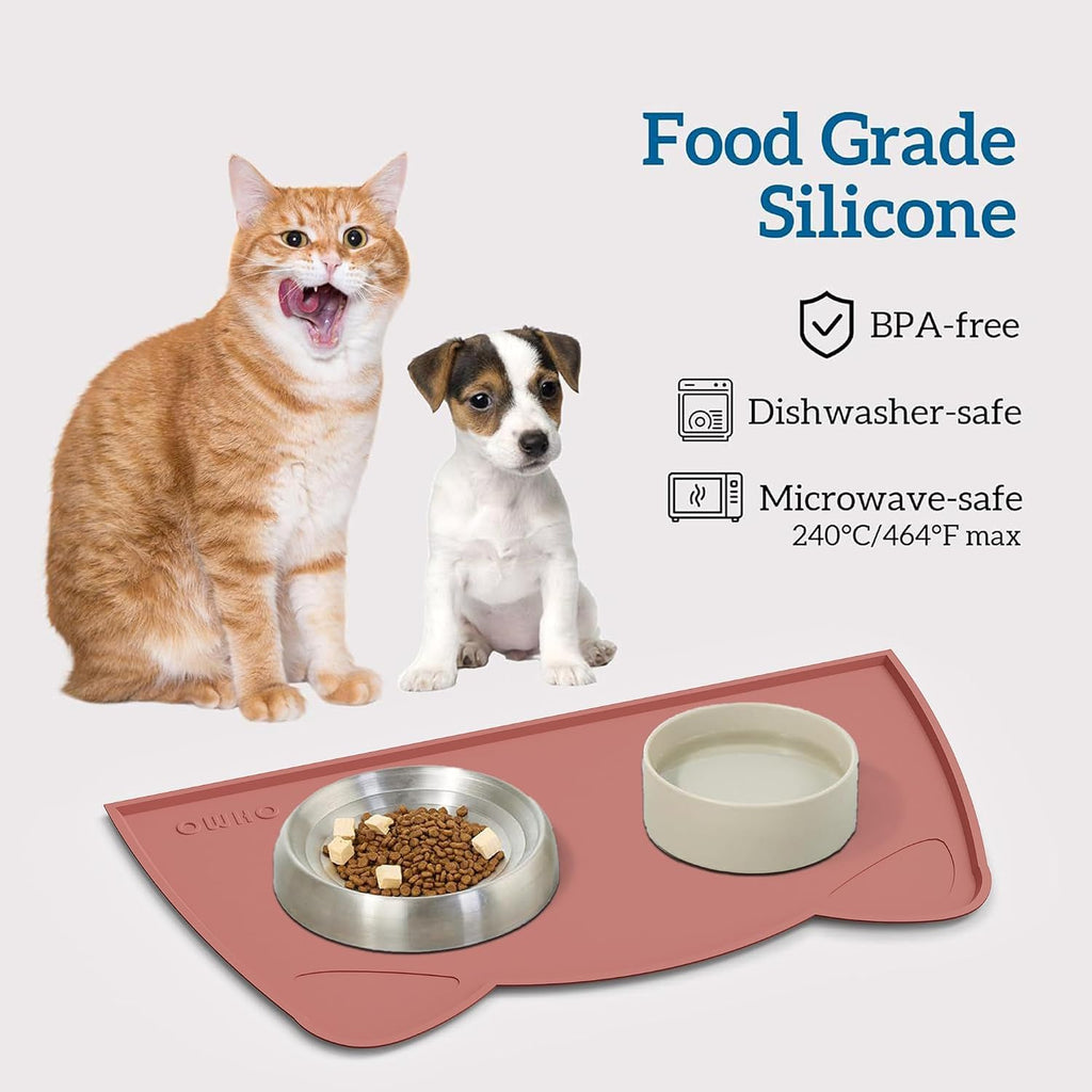 OHMO Cat Food Mat, Silicone Pet Feeding Mat, 18x9.8, Erythrinus - Image 3