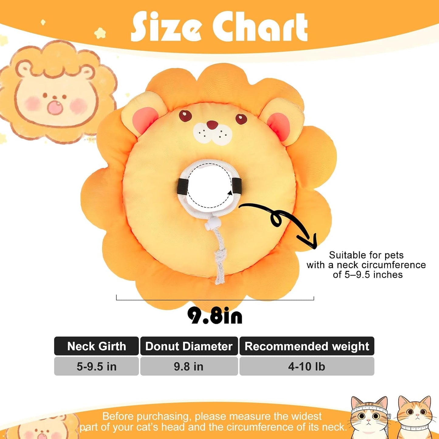 EXPAWLORER adjustable waterproof neck elizabethan pet donut pillow close up details