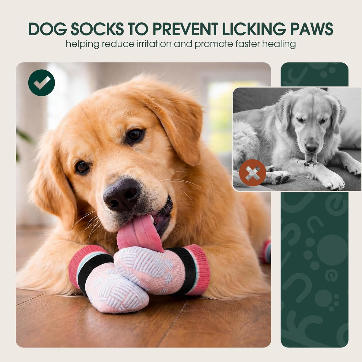 Side view of Kuoser traction booties for dogs