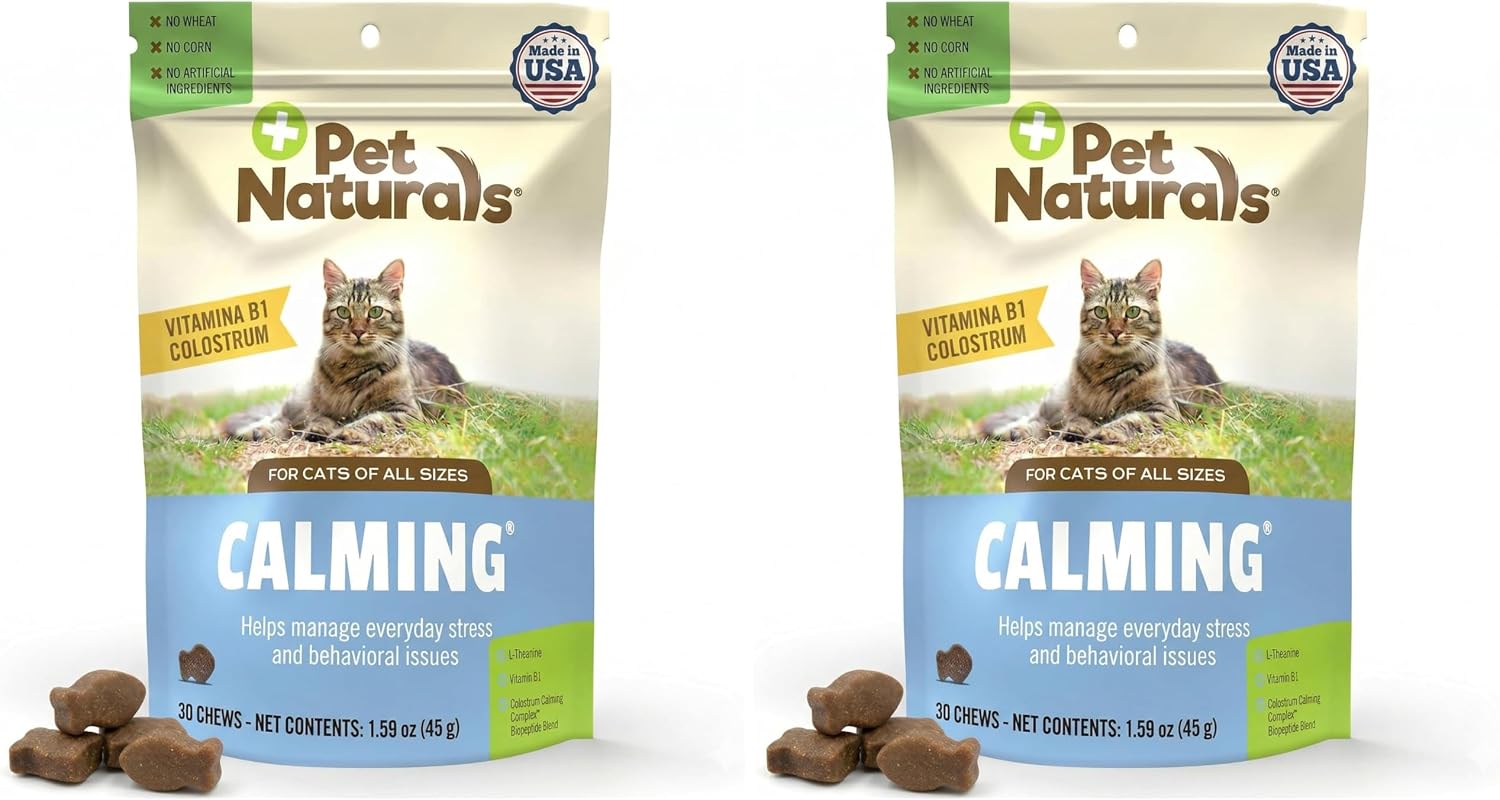 Pet Naturals Calming Chews for Cats, Anxiety Relief with Gentle Ingredients for Thunder, Fireworks, Travel, Grooming, Calming Pet Treats, Chicken Flavor, 30 Count - Image 9