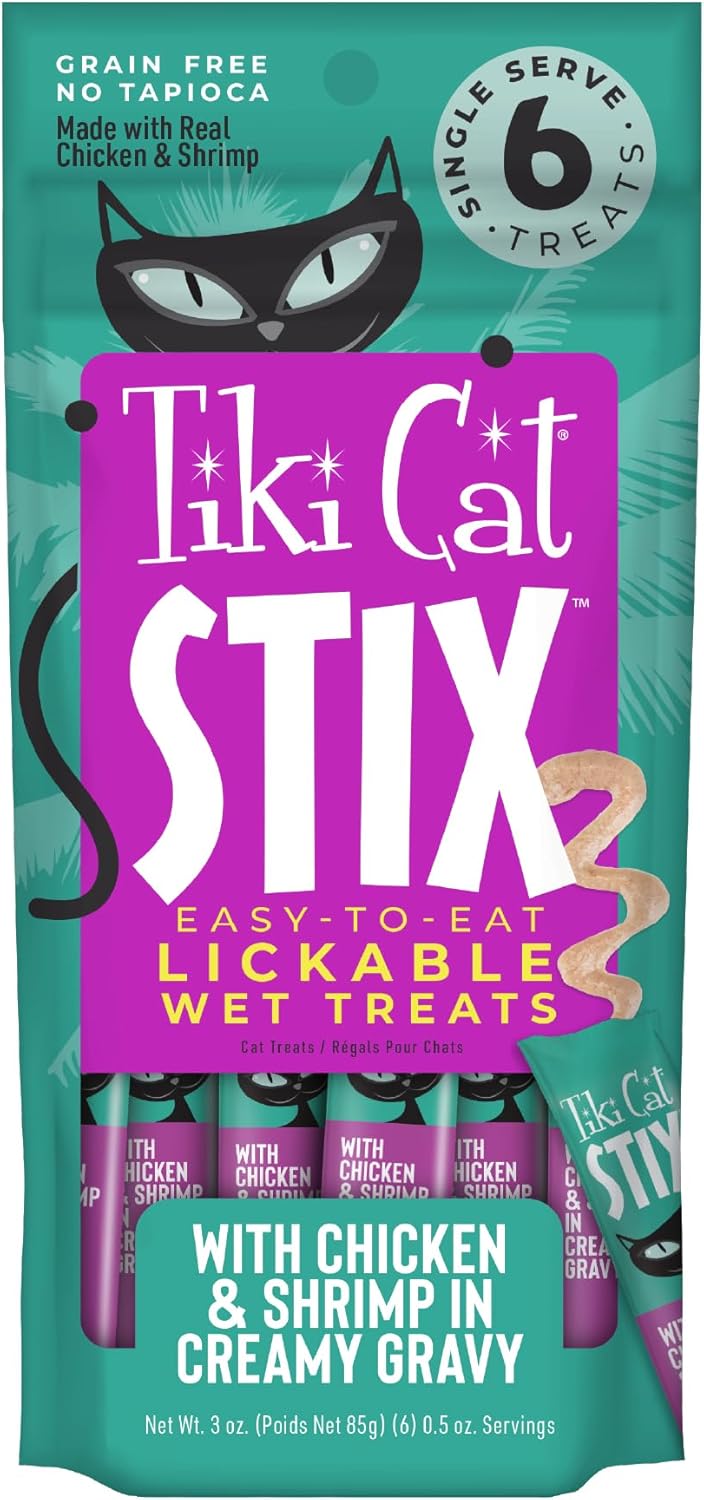 Tiki Cat Stix Mousse Treats, Single Serve Indulgent Lickable Treat or Dry Food Topper, Variety Pack with Salmon, Chicken, and Tuna, 3 oz. Pouch - Image 11