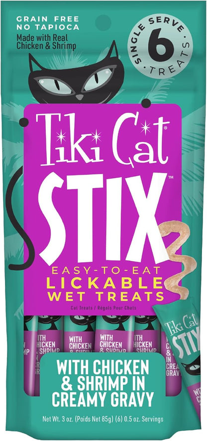 Tiki Cat Stix Mousse Treats, Single Serve Indulgent Lickable Treat or Dry Food Topper, Variety Pack with Salmon, Chicken, and Tuna, 3 oz. Pouch - Image 11