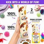Double stitched durable cat and kitten toy