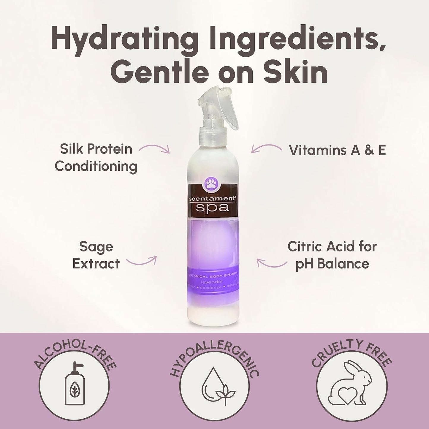 Alcohol free pet grooming spray for static control and coat conditioning