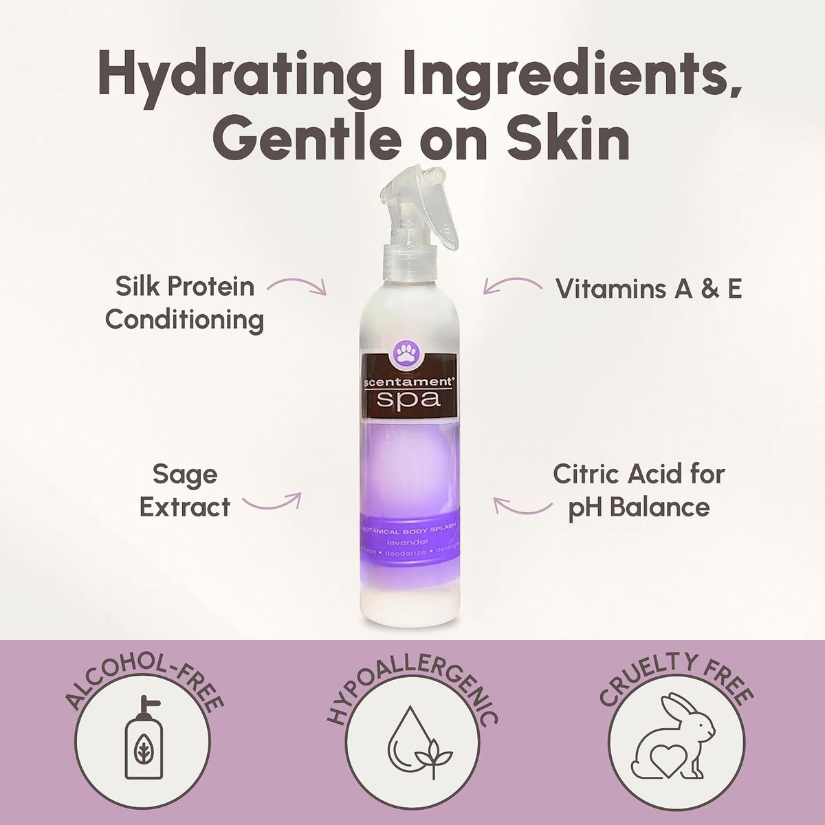 Alcohol free pet grooming spray for static control and coat conditioning