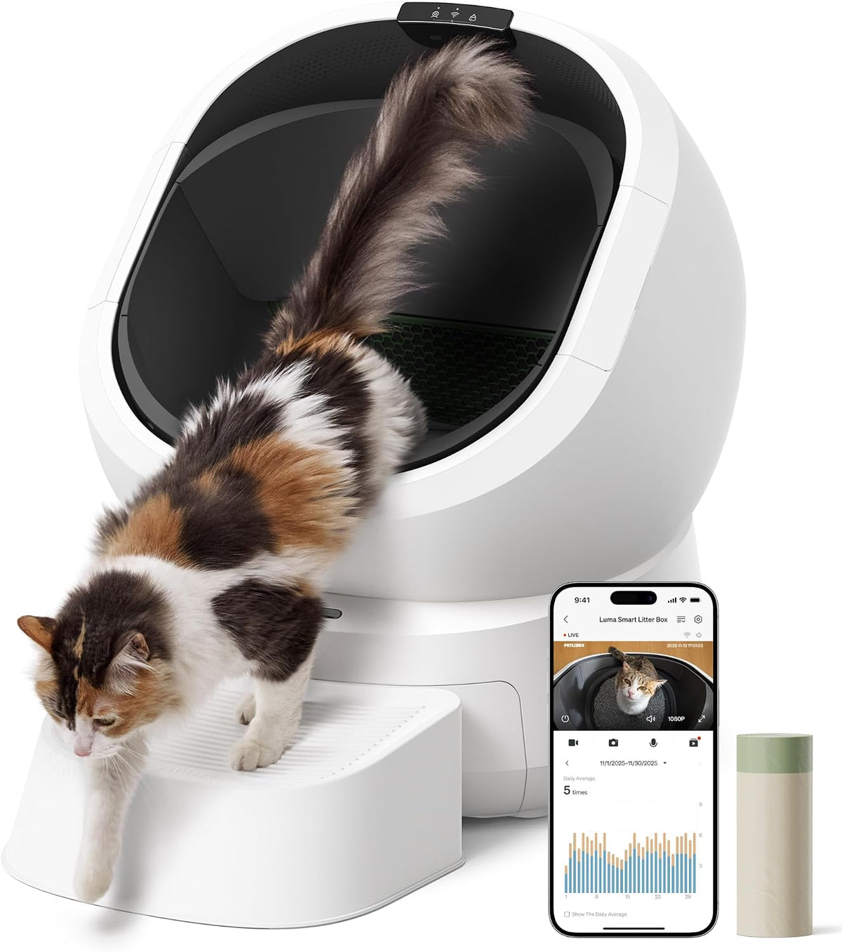 PETLIBRO Self Cleaning Litter Box Activated Carbon Filter for Luma Automatic Cat Litter Box, Air Purifier Filter, Easy Installation - Image 12