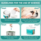 Authentic imported USA pet hygiene wipes for gentle tear stain care