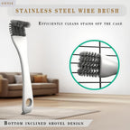 Ergonomic handles with hanging loops on the Sienle five piece bird cage cleaner tools for easy storage.