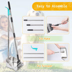 Tool free assembly demonstration of the durable three piece metal dog poop scooper set.