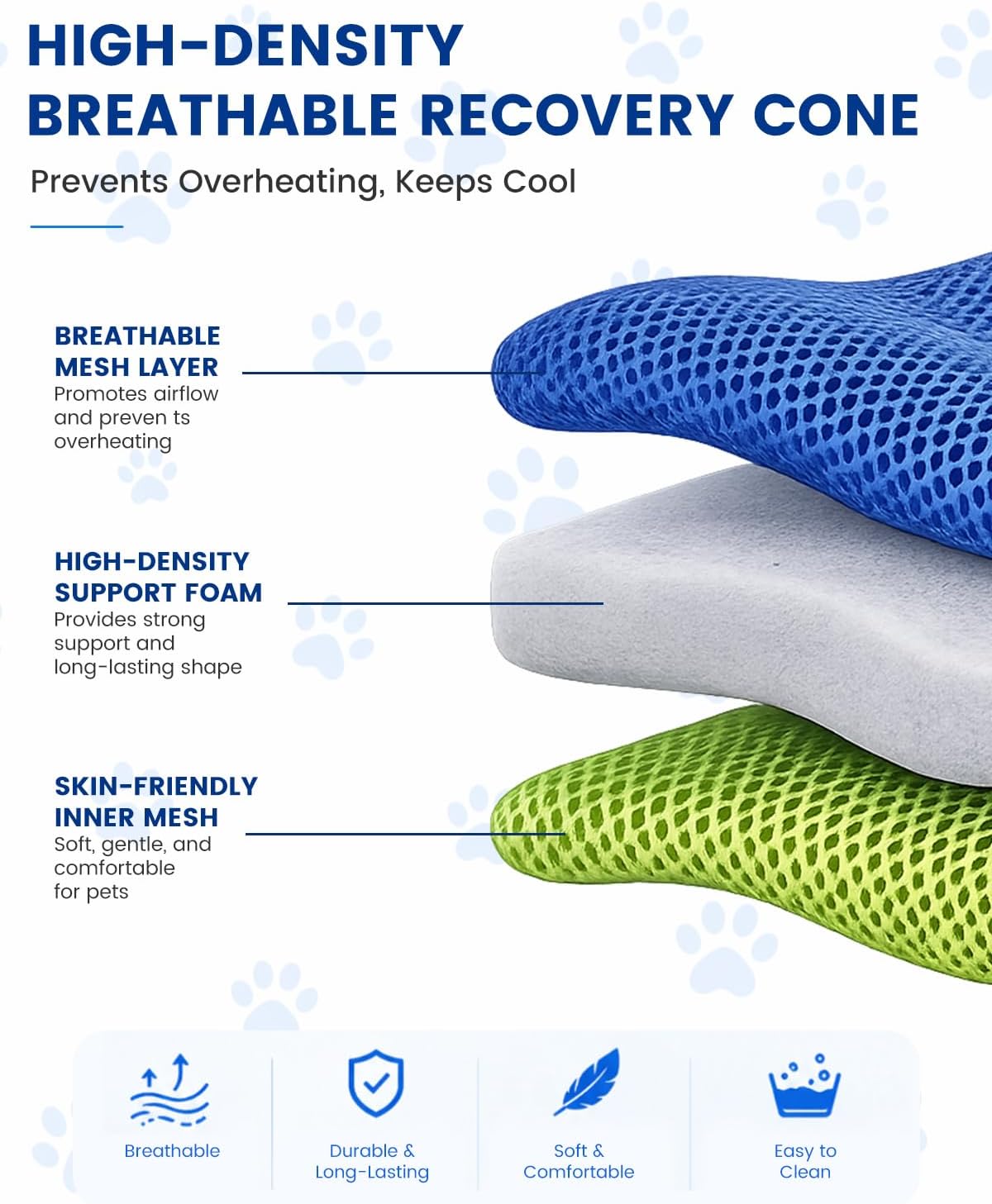 Dog sleeping comfortably with babday soft recovery collar