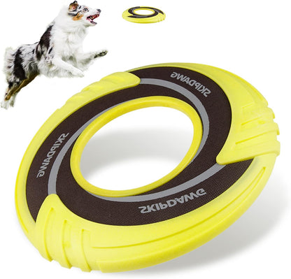 SKIPDAWG Dog Glow Tug Toy, Flying Disc Dog Toy Light Weight TPR/Nylon Fabric Non-Toxic Material, Pet Training Toys/Outdoor Night Exercise Toys for Dogs, Diameter 9 Inches - Image 9