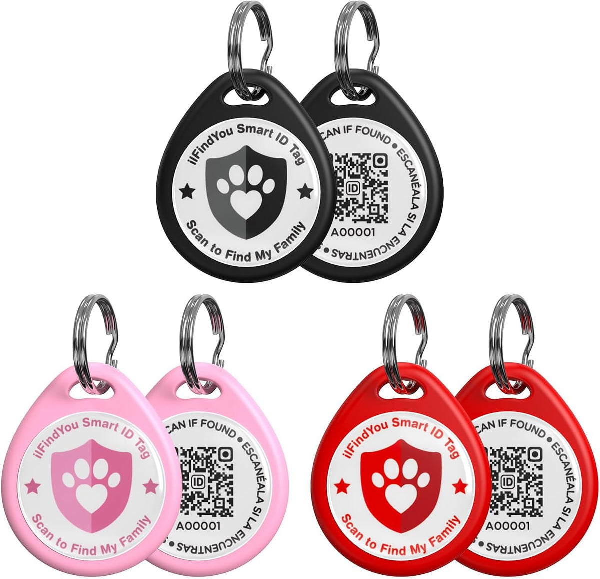 Cat Tags Personalized Small, QR Code Cat Name Tags for Kitten Collar, Scan Location Alerts, Pink S - Image 11