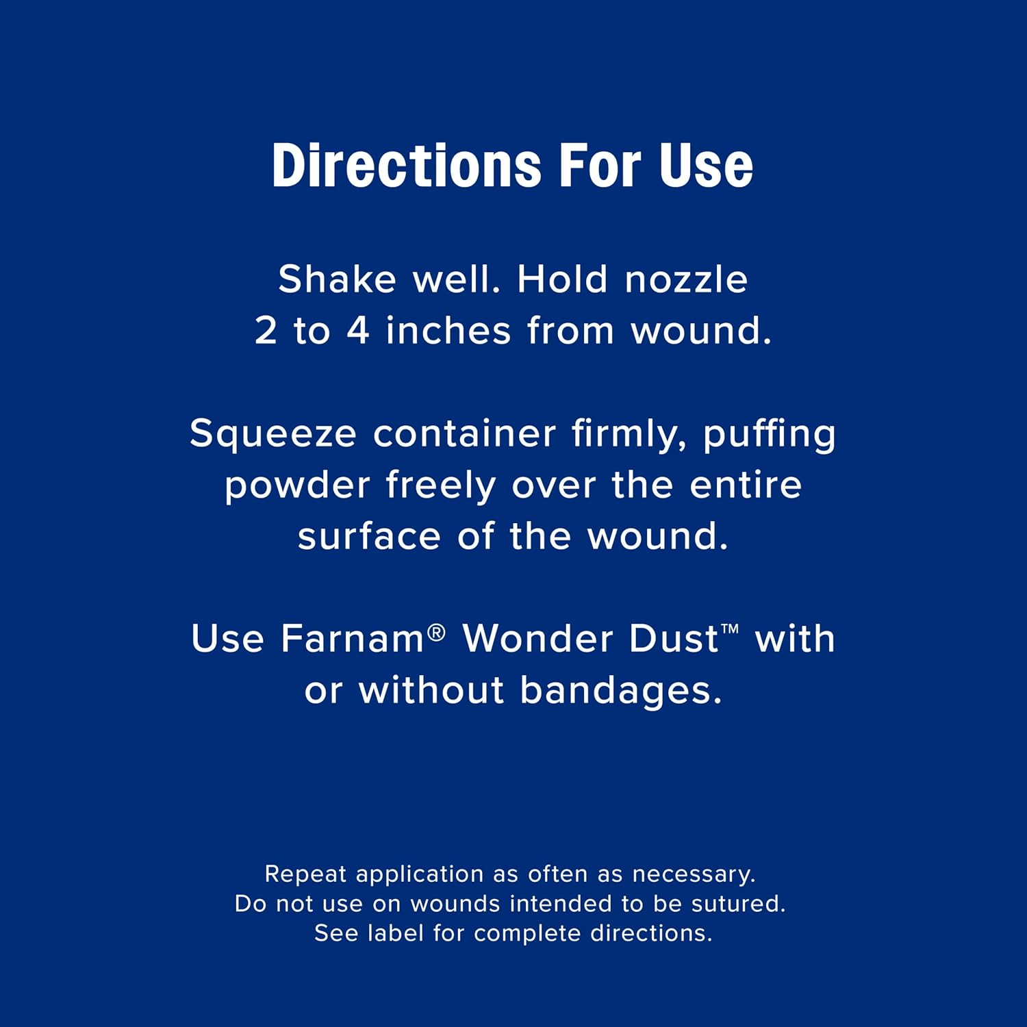 Farnam Wonder Dust styptic powder for equine first aid