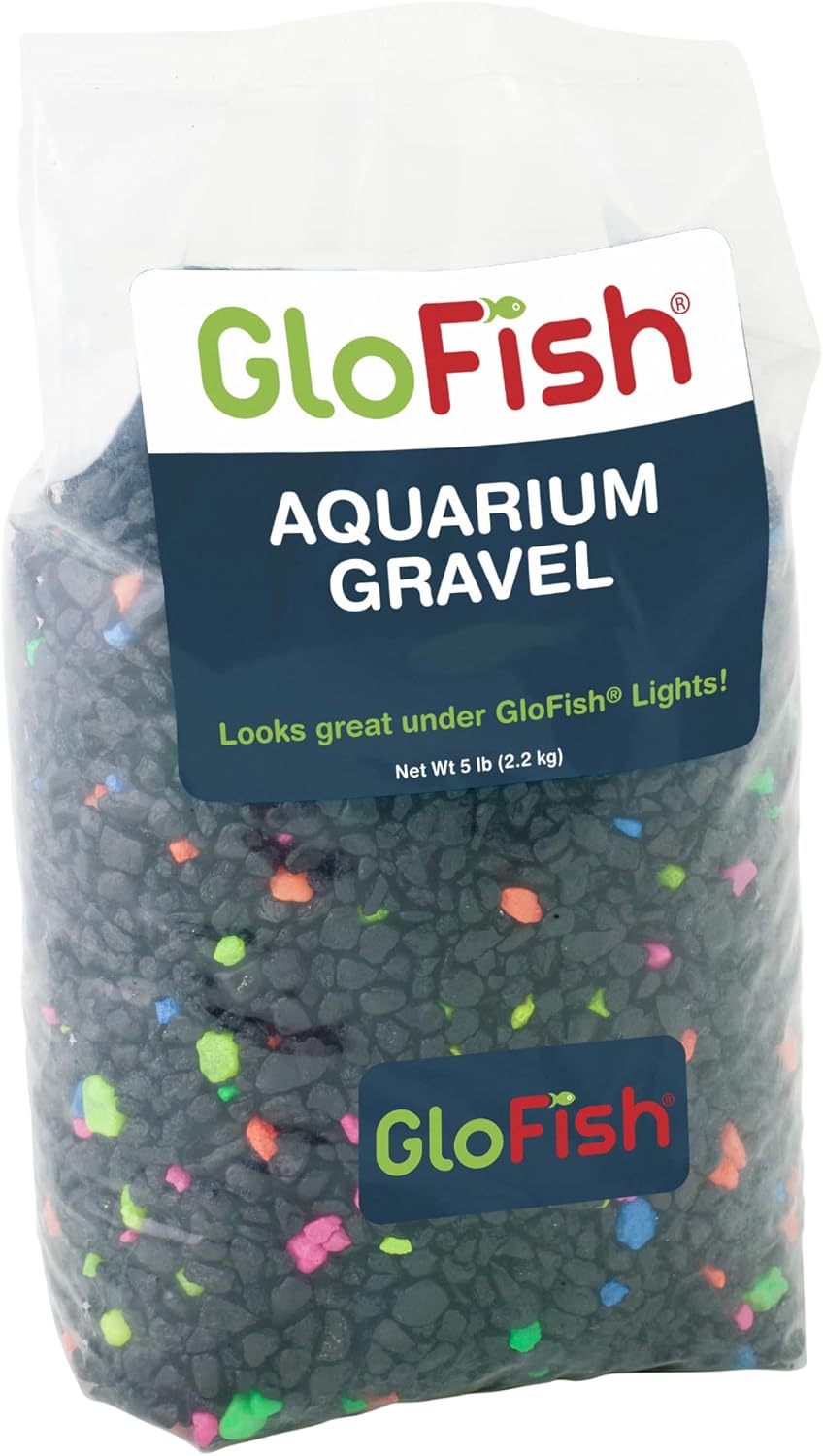 GloFish aquarium gravel front view packaging bag