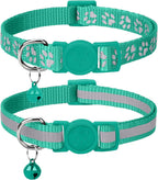 Taglory 2 Pack Reflective Breakaway Cat Collar with Bell, Orange - Image 14