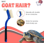 Snout And Shell Turtle Cleaning Brush blue rubber handle grip detail