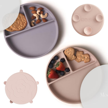 Moonkie silicone suction plates for baby front view