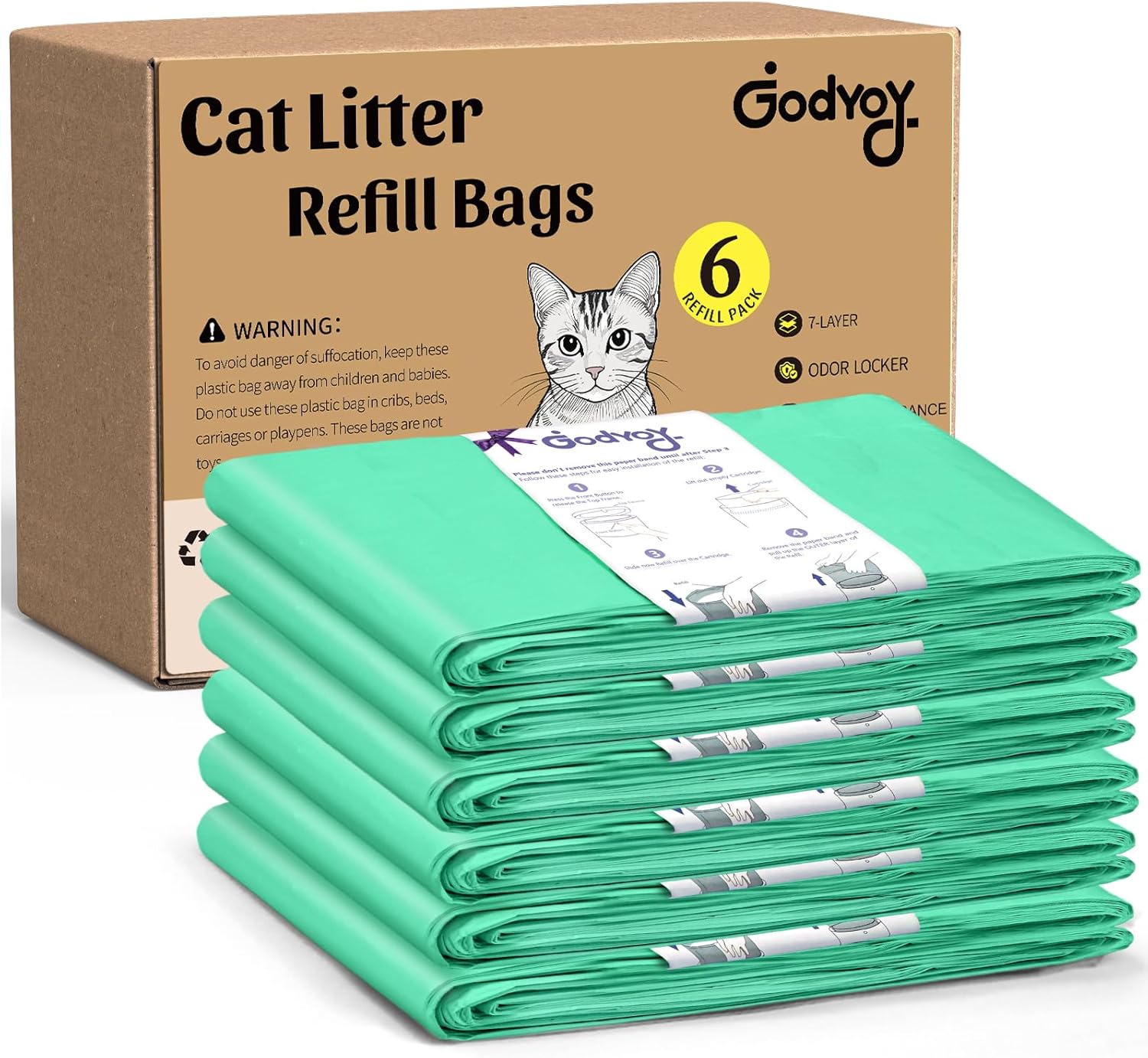 Leak proof and spill resistant cat waste disposal bag demonstration.