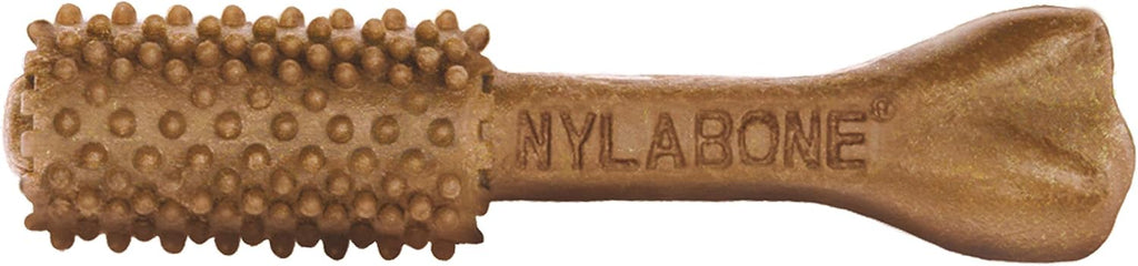 Back label of Nylabone Nutri Dent Filet Mignon large dental bones with feeding guidelines