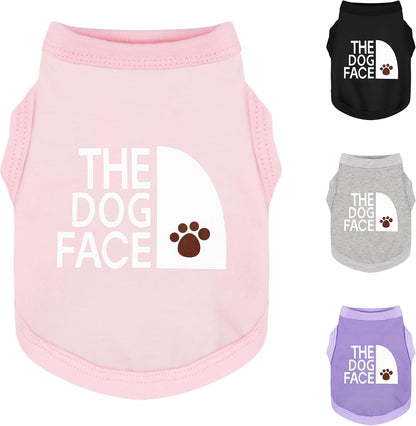 Personality Canine Attire: Soft, Lightweight Cotton Dog Clothes with 'The Dog Face' Print. Small and Medium Breeds, Perfect for Everyday Wear, Comfortable and Breathable Dog Shirt Grey M - Image 10