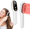 Apbier laser hair growth comb front view showcasing digital display and ergonomic handle