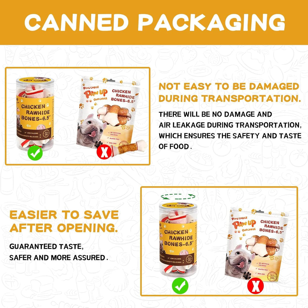 Pawup dog snacks with taurine benefits listed