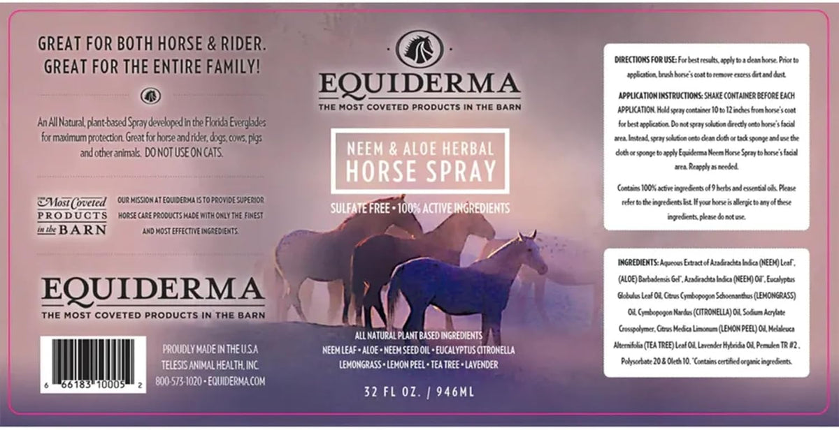 Equiderma herbal fly repellent for horses and dogs