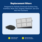 Close up of PetSafe fountain filter dual density material